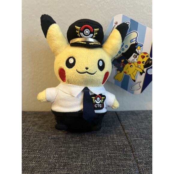 Pokémon Store Pilot Pikachu Mascot Plush Chitose Airport Ver 2 BNWT - Picture 1 of 3
